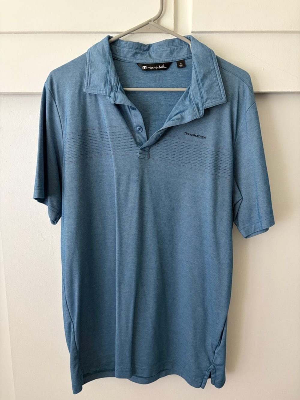 Travis Mathew Light Blue Short Sleeve Polo